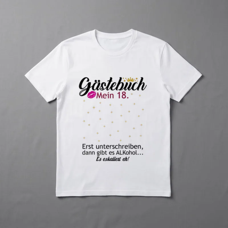 Gästebuch Mein Erst unterschreiben T-Shirt – Klassisches T-Shirt in Schwarz