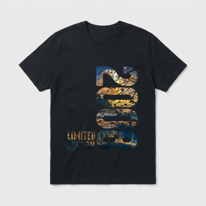 Limited Edition Achtzehn T-Shirt – Klassisches T-Shirt in Schwarz
