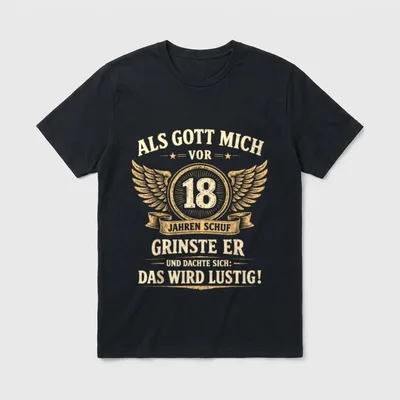 18. Geburtstag Junge Mädchen T-Shirt 0030 – Klassisches T-Shirt in Schwarz