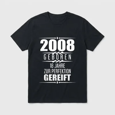 Lustiger 18 Jahre Spruch T-Shirt – Klassisches T-Shirt in Schwarz