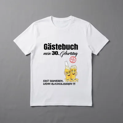 Gästebuch 30 Geburtstag Mann T-Shirt – Klassisches T-Shirt in Schwarz
