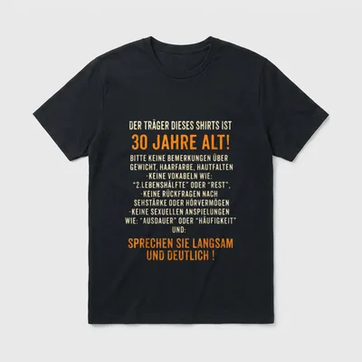 zum 30. Geburtstag Traeger T-Shirt – Klassisches T-Shirt in Schwarz