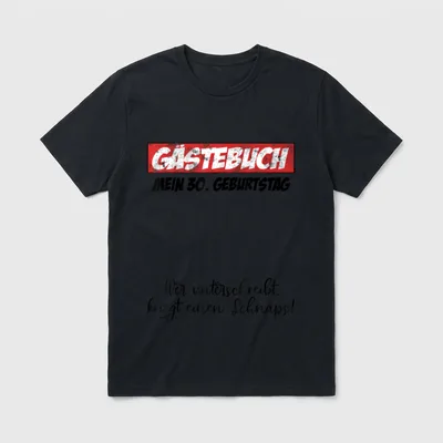 Gästebuch Mein Geburtstag Wer unterschreibt T-Shirt – Klassisches T-Shirt in Schwarz