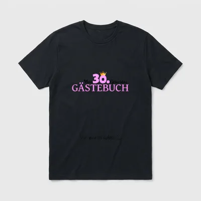 Mein Geburtstag Gästebuch T-Shirt – Klassisches T-Shirt in Schwarz