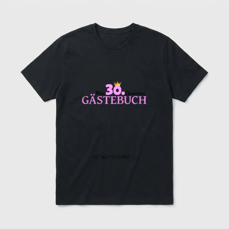 Mein Geburtstag Gästebuch T-Shirt – Klassisches T-Shirt in Schwarz