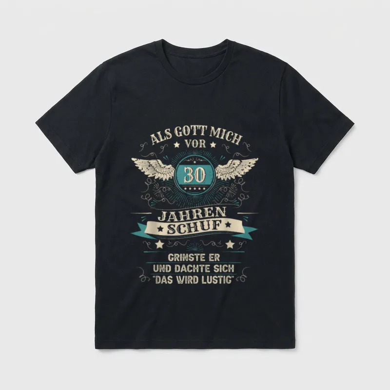 30. Geburtstag Mann Frau T-Shirt 0032 – Klassisches T-Shirt in Schwarz