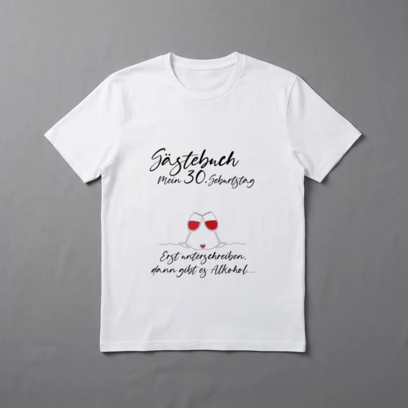 Gästebuch Mein Geburtstag Erst T-Shirt – Klassisches T-Shirt in Schwarz