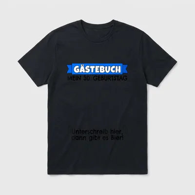 30. Geburtstag Mann Gästebuch 30ter T-Shirt – Klassisches T-Shirt in Schwarz
