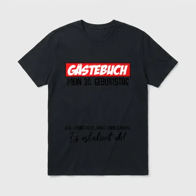 30. Geburtstag Mann Frau T-Shirt 0055 – Klassisches T-Shirt in Schwarz