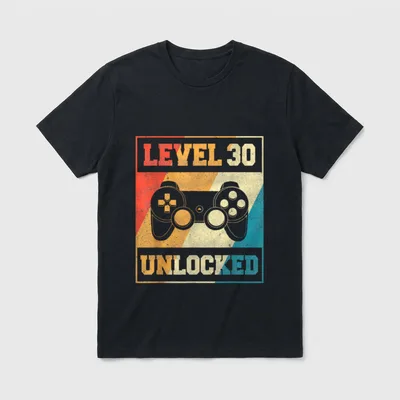 Level Unlocked T-Shirt – Klassisches T-Shirt in Schwarz
