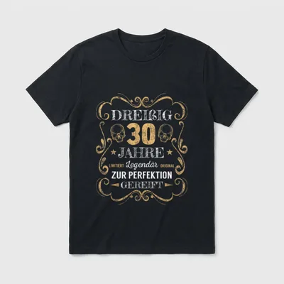 legendär zur perfektion gereift T-Shirt – Klassisches T-Shirt in Schwarz