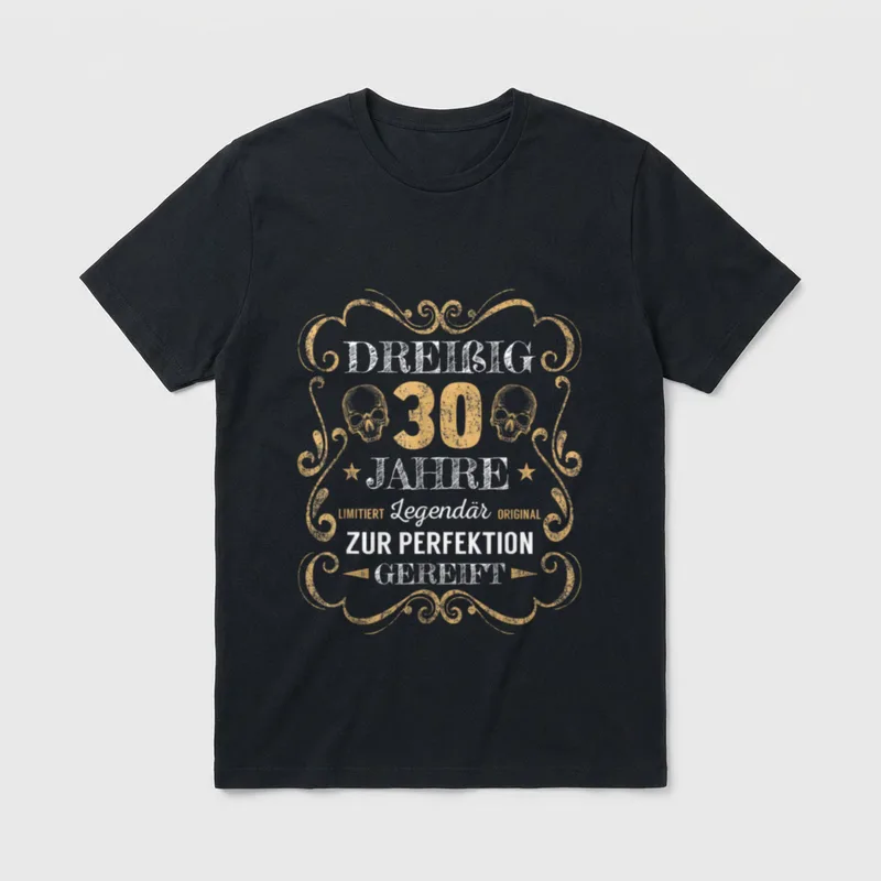 legendär zur perfektion gereift T-Shirt – Klassisches T-Shirt in Schwarz
