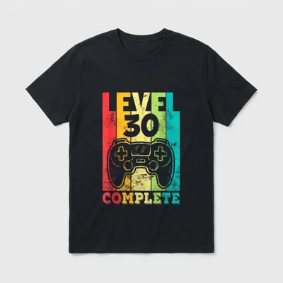 Level Complete 30. Geburtstag T-Shirt – Klassisches T-Shirt in Schwarz