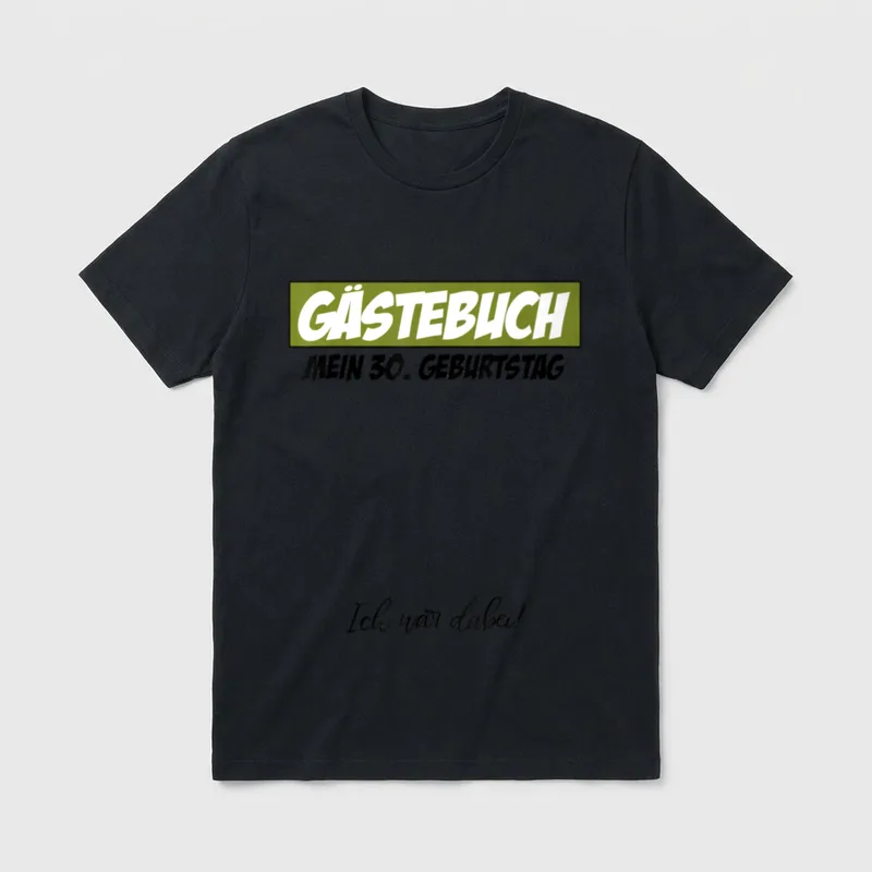 Gästebuch Mein Geburtstag 30. Geburtstag T-Shirt – Klassisches T-Shirt in Schwarz