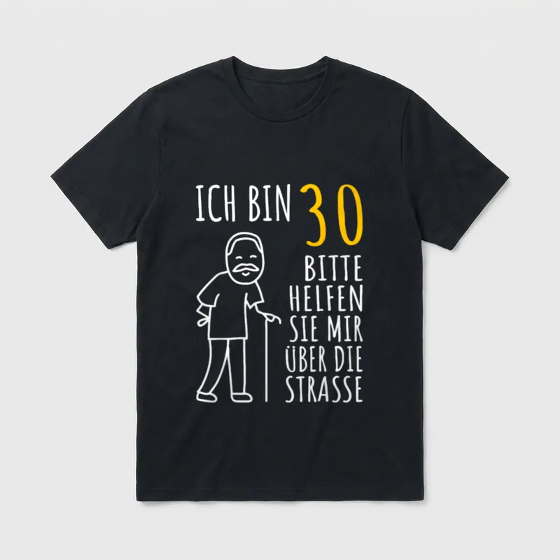 30er Geburtstag Mann Ich bin T-Shirt – Klassisches T-Shirt in Schwarz