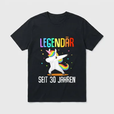 30. Geburtstag Mann Frau T-Shirt 0078 – Klassisches T-Shirt in Schwarz