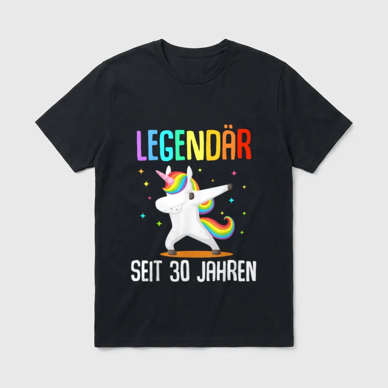 30. Geburtstag Mann Frau T-Shirt 0078 – Klassisches T-Shirt in Schwarz