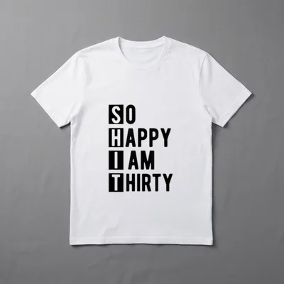 So happy I T-Shirt – Klassisches T-Shirt in Schwarz