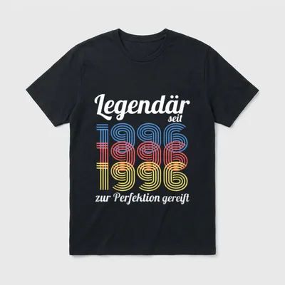 Legendär seit zur Perfektion T-Shirt – Klassisches T-Shirt in Schwarz