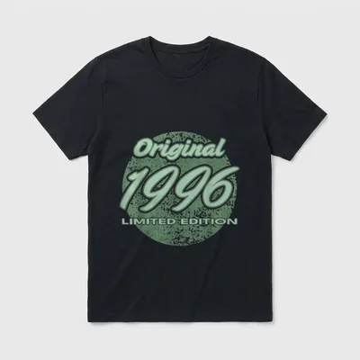 Original Limited Edition T-Shirt – Grüner Kreis mit Original 1996 LIMITED EDITION Schriftzug – Klassisches T-Shirt in Schwarz
