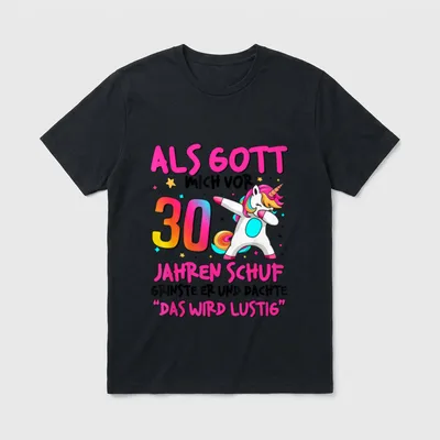 30 Geburtstag Frauen 30 T-Shirt 0101 – Klassisches T-Shirt in Schwarz