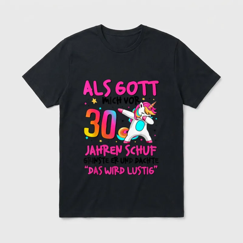 30 Geburtstag Frauen 30 T-Shirt 0101 – Klassisches T-Shirt in Schwarz