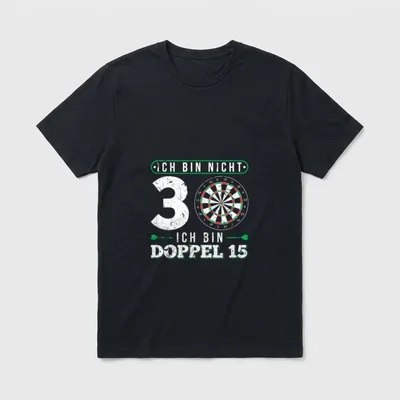 30. Geburtstag Dartspieler Lustiges T-Shirt – Klassisches T-Shirt in Schwarz