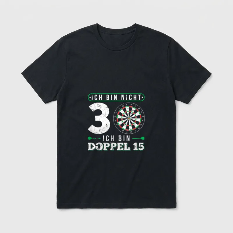 30. Geburtstag Dartspieler Lustiges T-Shirt – Klassisches T-Shirt in Schwarz