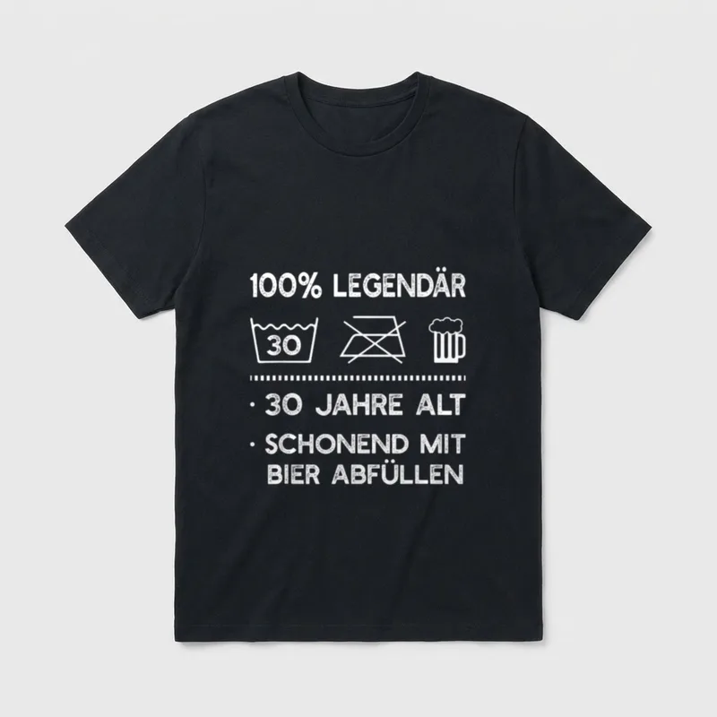 Lustiges 30. Geburtstag Wäsche T-Shirt – Klassisches T-Shirt in Schwarz