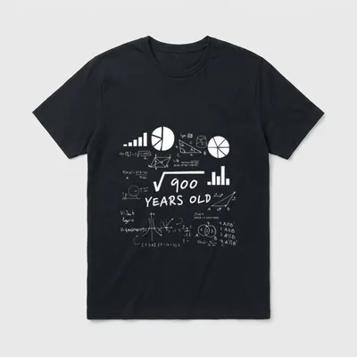 Lustiges für Lehrer zum 30. T-Shirt – Mathe-Formeln und Diagramme um √900 Years Old – Klassisches T-Shirt in Schwarz