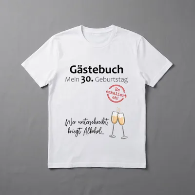 30. Geburtstag Mann Frau T-Shirt 0126 – Klassisches T-Shirt in Schwarz