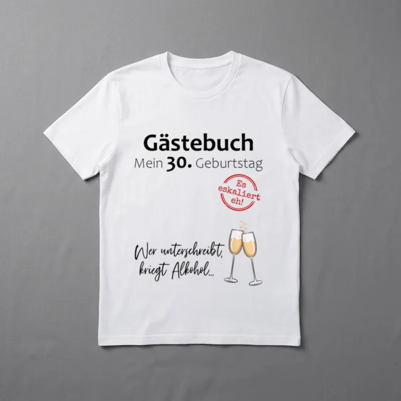 30. Geburtstag Mann Frau T-Shirt 0126 – Klassisches T-Shirt in Schwarz