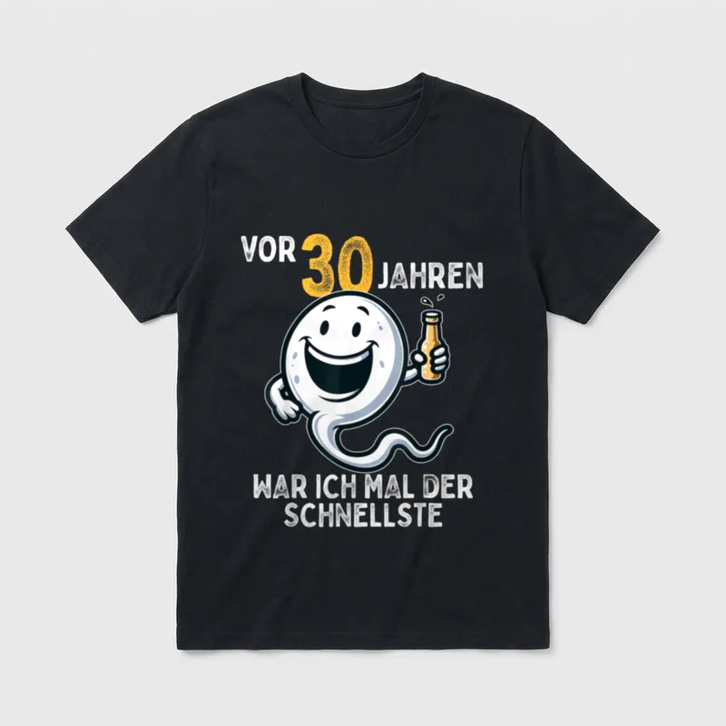 30. Geburtstag Mann Frau T-Shirt 0142 – Klassisches T-Shirt in Schwarz