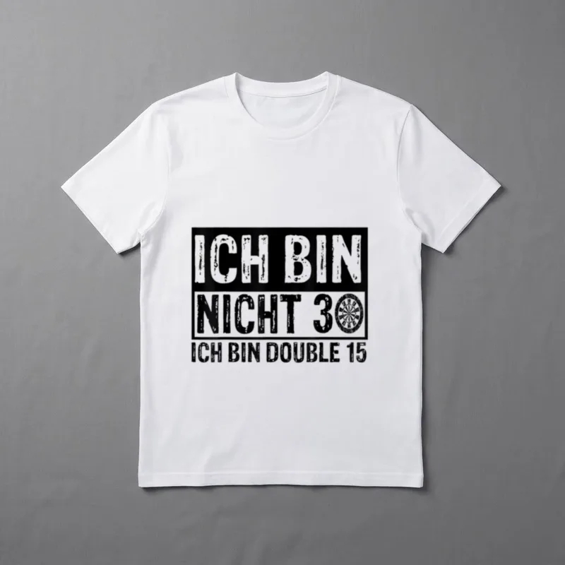 Ich Bin Nicht 30 T-Shirt – Ich Bin Nicht 30 – Ich Bin Double 15, Dartscheibe als Null – Klassisches T-Shirt in Schwarz