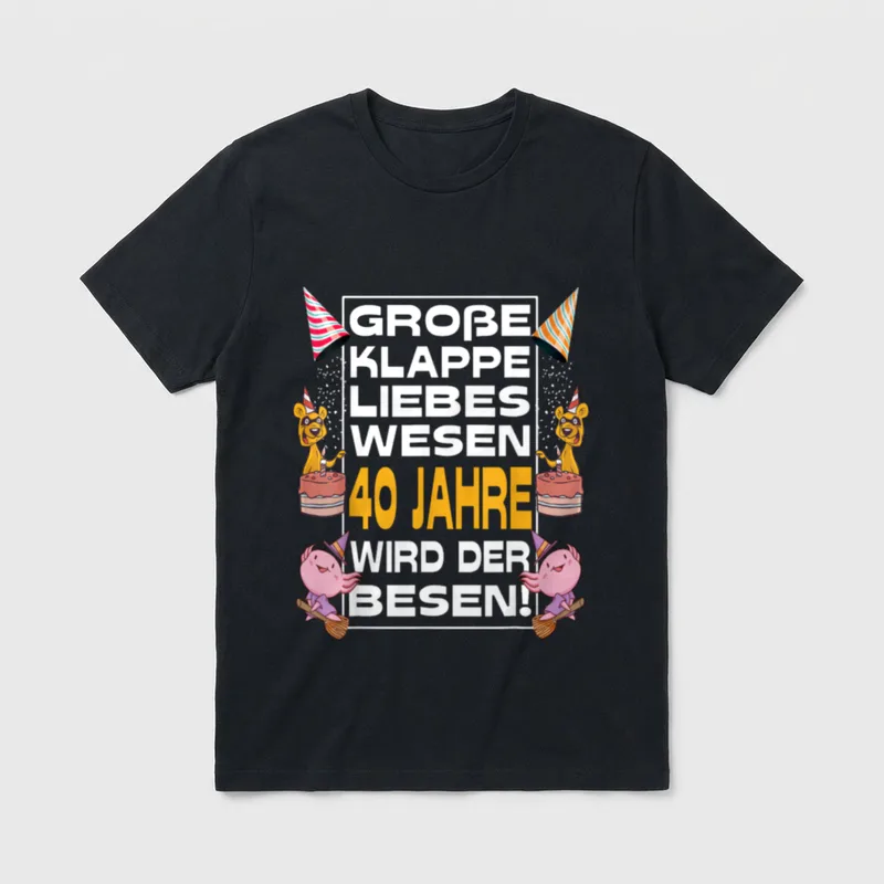 Lustiges 40 Jahre Geburtstagsshirt T-Shirt – Klassisches T-Shirt in Schwarz
