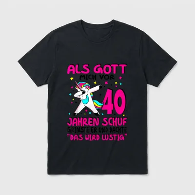 40 Geburtstag Frauen 40 Jahre T-Shirt – Klassisches T-Shirt in Schwarz