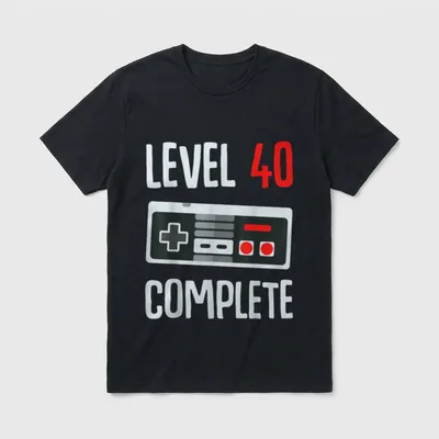 Level Complete 40. Geburtstag T-Shirt – Klassisches T-Shirt in Schwarz