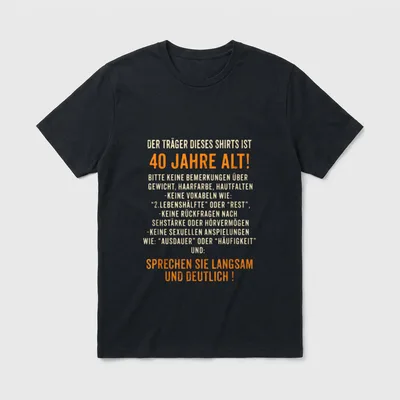 zum 40. Geburtstag Traeger T-Shirt – Klassisches T-Shirt in Schwarz