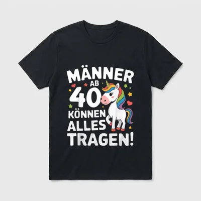 Männer ab können alles T-Shirt – Klassisches T-Shirt in Schwarz