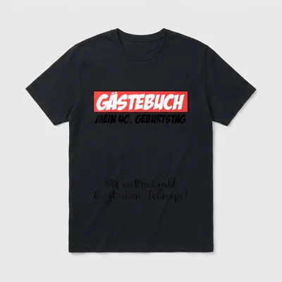 Unterschreiben Schnaps T-Shirt – Klassisches T-Shirt in Schwarz