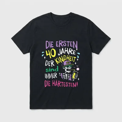 40 Jahre Kindheit 40. T-Shirt – Klassisches T-Shirt in Schwarz