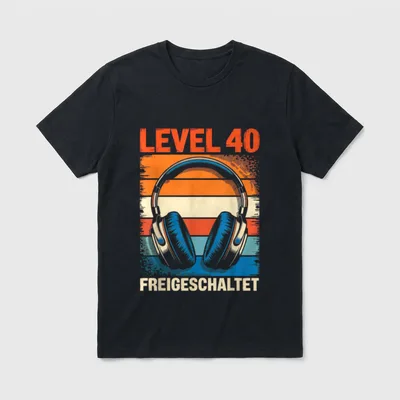 Level Freigeschaltet 40. Geburtstag T-Shirt – Klassisches T-Shirt in Schwarz