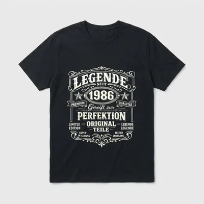 Legende Seit Qualität Gereift T-Shirt – Klassisches T-Shirt in Schwarz