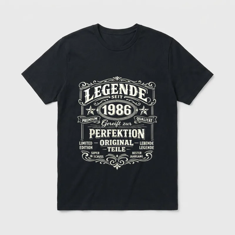 Legende Seit Qualität Gereift T-Shirt – Klassisches T-Shirt in Schwarz