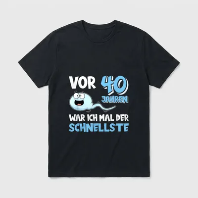 Vor 40 Jahren war T-Shirt – Klassisches T-Shirt in Schwarz