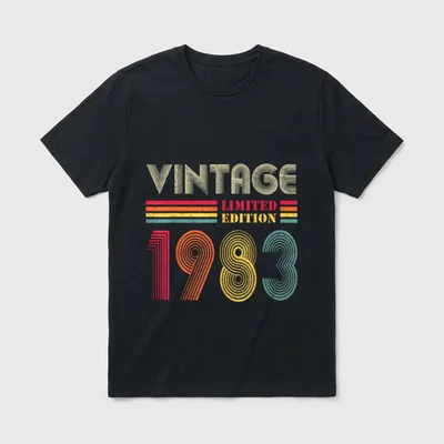 Vintage Limited Edition T-Shirt – Klassisches T-Shirt in Schwarz