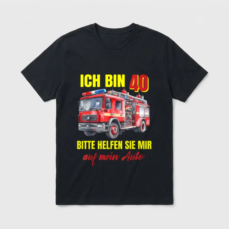 40. Geburtstag Mann Frau lustig T-Shirt – Klassisches T-Shirt in Schwarz