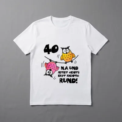 Lustige 40 Jahre Deko T-Shirt – Klassisches T-Shirt in Schwarz