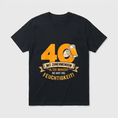 40. Geburtstag Männer Lustige Geschenke T-Shirt – Klassisches T-Shirt in Schwarz