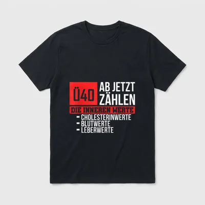 Lustiges 40. Geburtstag Ü40 T-Shirt – Klassisches T-Shirt in Schwarz